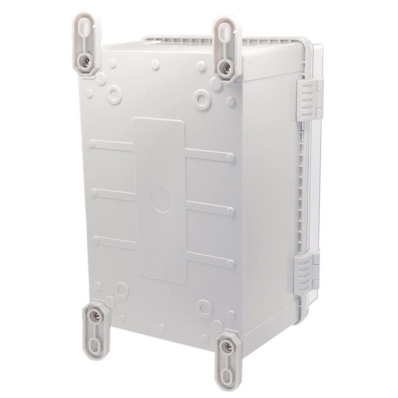 Zulkit Junction Box ABS Plastic Dustproof Waterproof IP65 Electrical Boxes Hinged Shell Outdoor Universal Project Enclosure Grey Clear Cover With Mounting Plate 11.8 x 7.9 x 6.3 inch (300x200x160mm) - Image 4